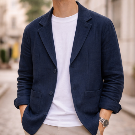 Lucien | Men's Linen Blazer – Lightweight Two-Button Jacket