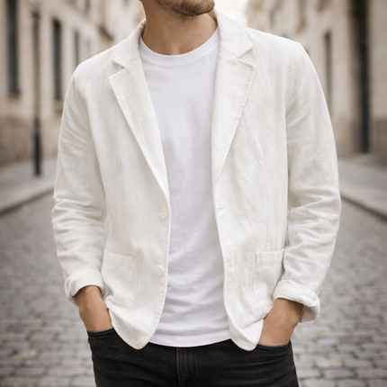 Lucien | Men's Linen Blazer – Lightweight Two-Button Jacket