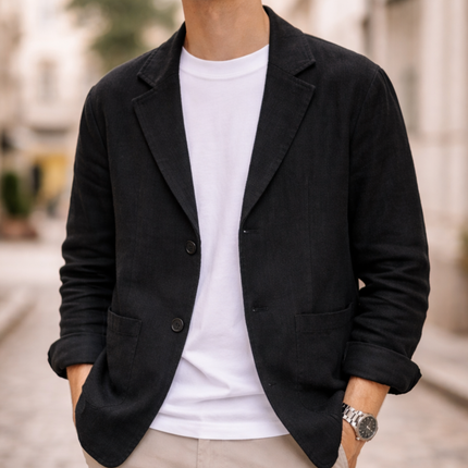 Lucien | Men's Linen Blazer – Lightweight Two-Button Jacket