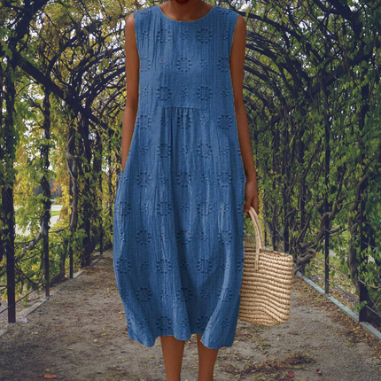 Lucienne | Summer Sleeveless Midi Dress