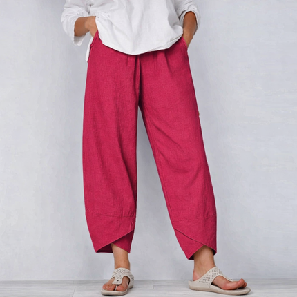Lynneth | Wide Leg Cropped Pants with Relaxed Fit