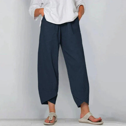 Lynneth | Wide Leg Cropped Pants with Relaxed Fit