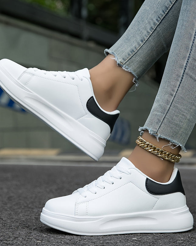 Lyravelle | Women's Platform Sneakers Lace-Up Casual