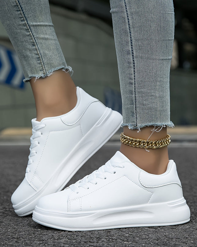 Lyravelle | Women's Platform Sneakers Lace-Up Casual