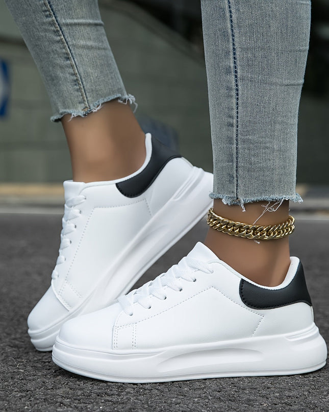 Lyravelle | Women's Platform Sneakers Lace-Up Casual