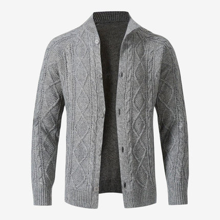 Lysander | Men's Cable Knit Button Cardigan