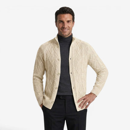 Lysander | Men's Cable Knit Button Cardigan