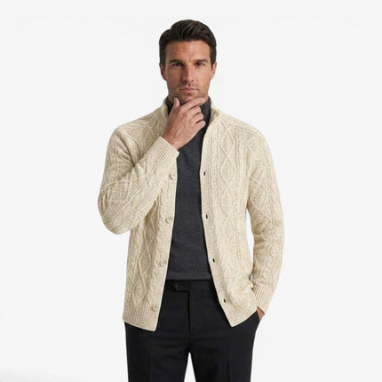 Lysander | Men's Cable Knit Button Cardigan