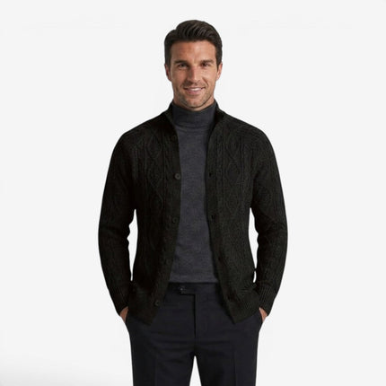 Lysander | Men's Cable Knit Button Cardigan