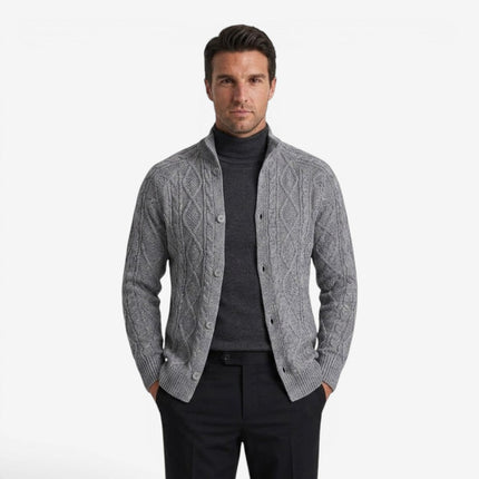 Lysander | Men's Cable Knit Button Cardigan