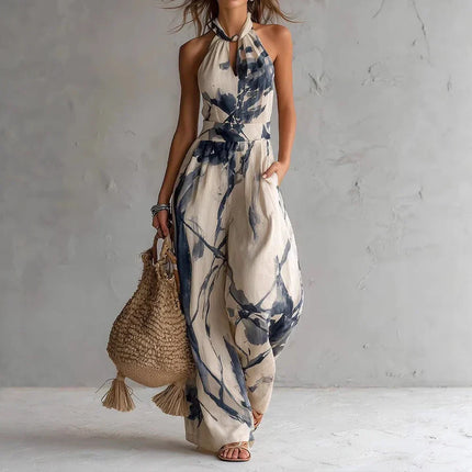 Madison | Printed Halter Maxi Dress