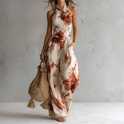 Madison | Printed Halter Maxi Dress