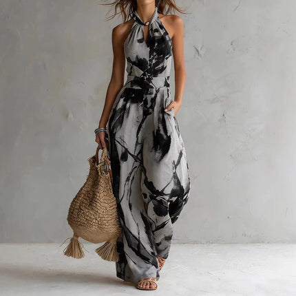 Madison | Printed Halter Maxi Dress