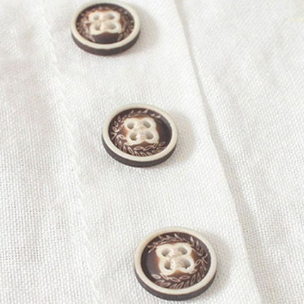 Maelis | Button Detail Round Neck Tunic Blouse