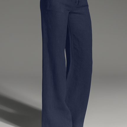 Maëlys | Women's Wide Leg Trousers – Drawstring Waist