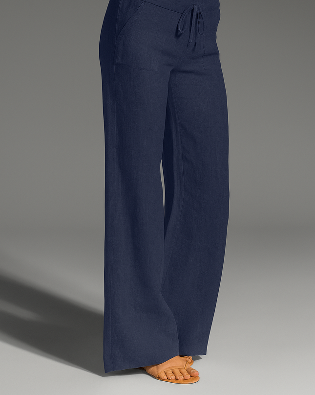 Maëlys | Women's Wide Leg Trousers – Drawstring Waist