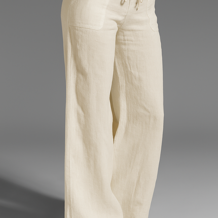 Maëlys | Women's Wide Leg Trousers – Drawstring Waist