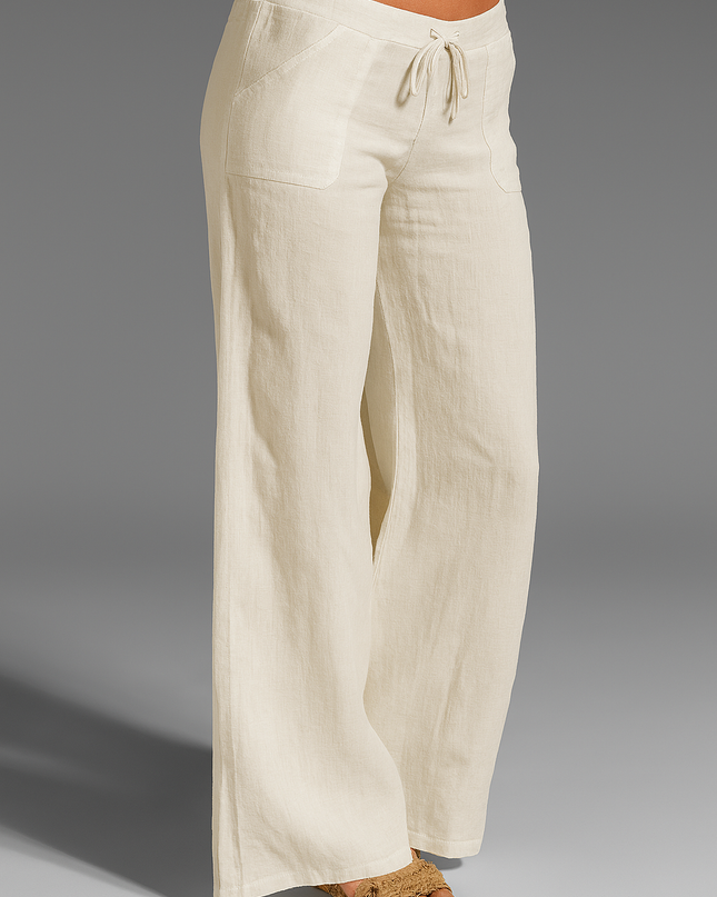 Maëlys | Women's Wide Leg Trousers – Drawstring Waist