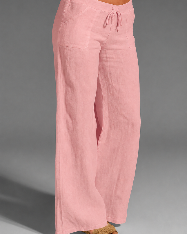 Maëlys | Women's Wide Leg Trousers – Drawstring Waist