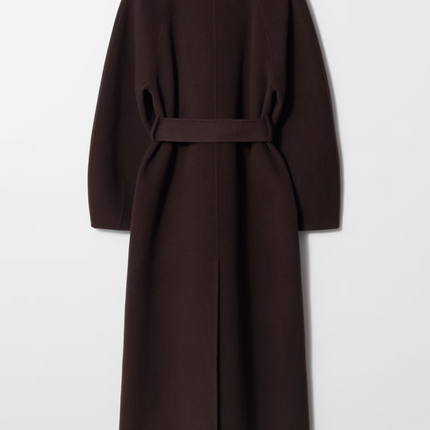 Mallory | Women's Long Coat Belted High Collar