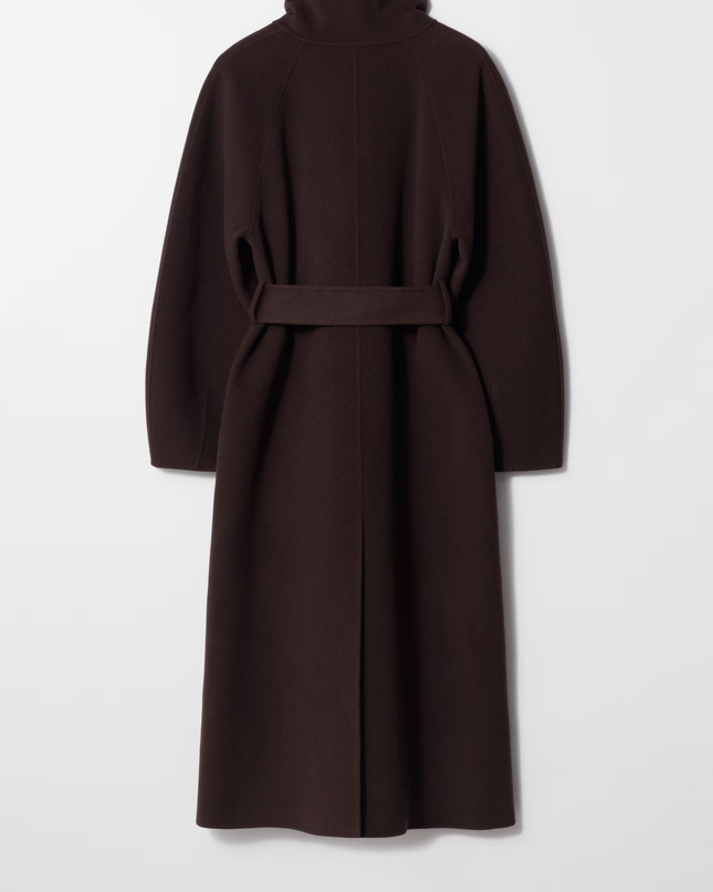Mallory | Women's Long Coat Belted High Collar