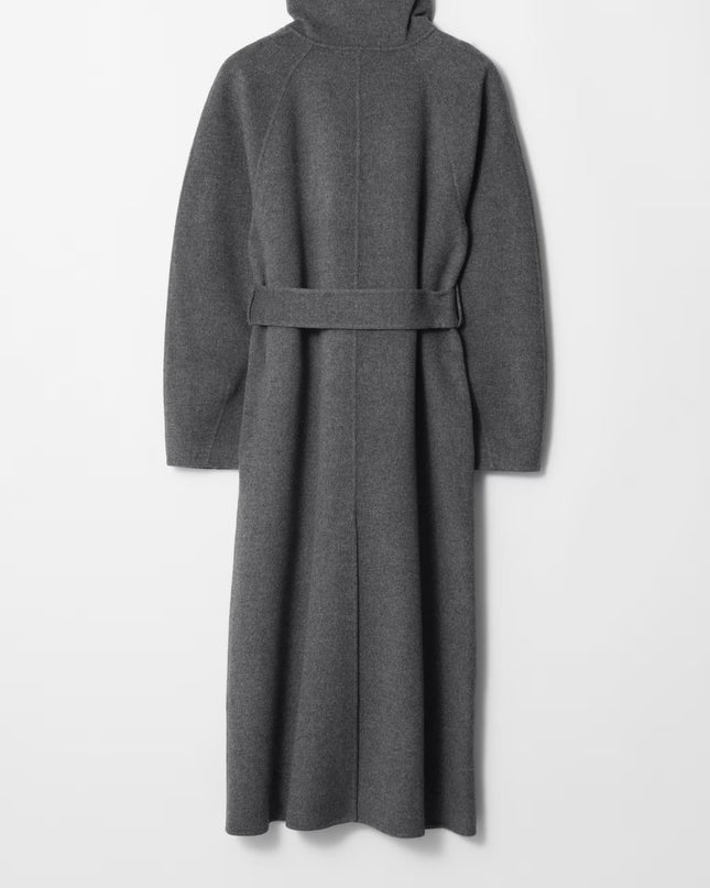 Mallory | Women's Long Coat Belted High Collar
