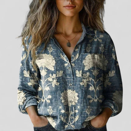 Marisol | Floral Print Button Front Blouse