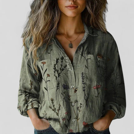 Marisol | Floral Print Button Front Blouse
