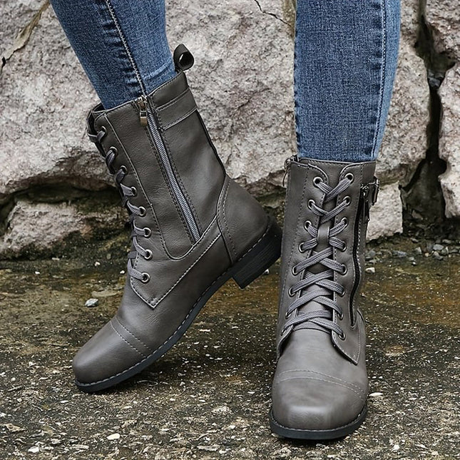 Marisol | Women's Lace-Up Ankle Boots – Low Heel