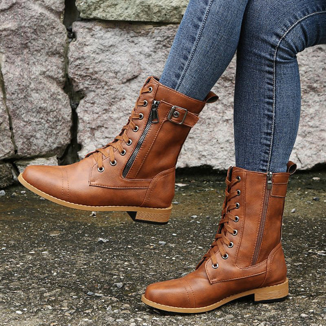 Marisol | Women's Lace-Up Ankle Boots – Low Heel