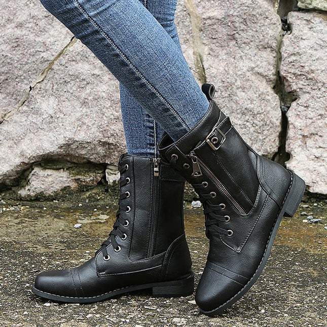 Marisol | Women's Lace-Up Ankle Boots – Low Heel