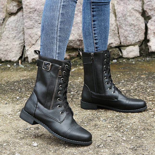 Marisol | Women's Lace-Up Ankle Boots – Low Heel