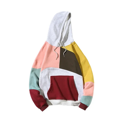 Mason | Men's Hoodie – Patchwork Design & Kangaroo Pocket