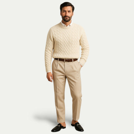 Men’s Backless Loafers with Apron Toe and Metal Detail
