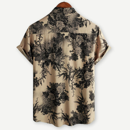 Men’s Botanical Print Short Sleeve Shirt