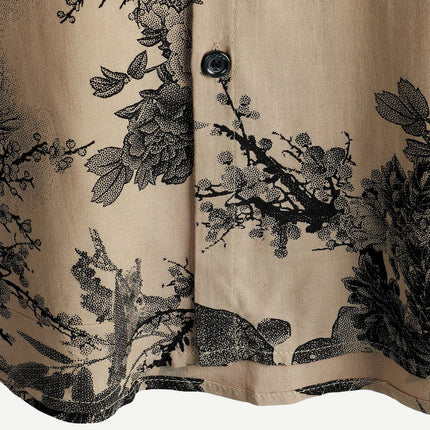 Men’s Botanical Print Short Sleeve Shirt