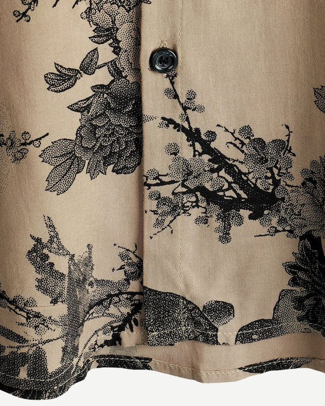 Men’s Botanical Print Short Sleeve Shirt