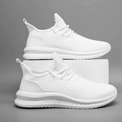 Men’s Breathable Knit Lace-Up Sneakers