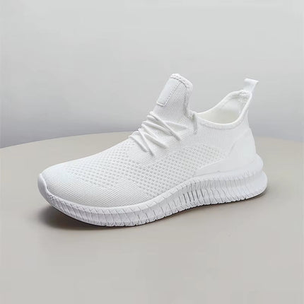 Men’s Breathable Knit Lace-Up Sneakers