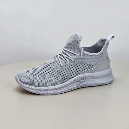 Men’s Breathable Knit Lace-Up Sneakers