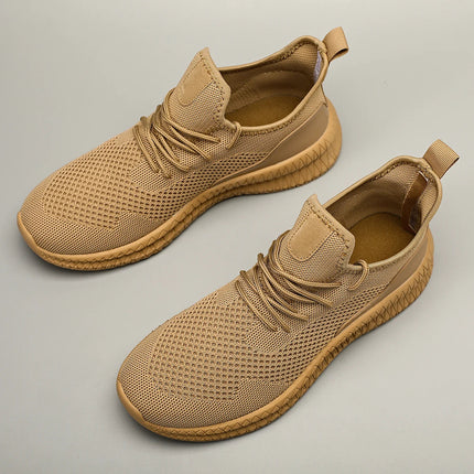 Men’s Breathable Knit Lace-Up Sneakers