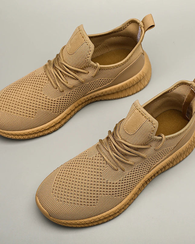 Men’s Breathable Knit Lace-Up Sneakers