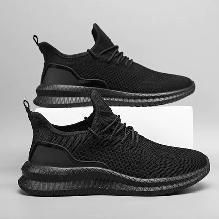 Men’s Breathable Knit Lace-Up Sneakers