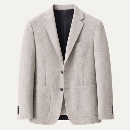 Men’s Brushed Texture Notched Blazer