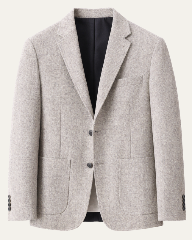 Men’s Brushed Texture Notched Blazer