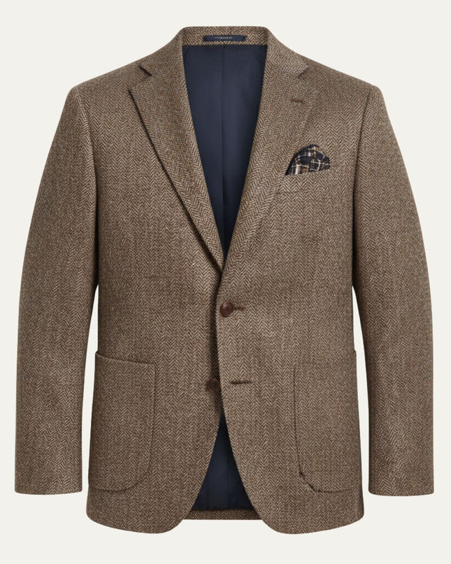 Men’s Business Blazer with Notch Lapel and Patch Pockets
