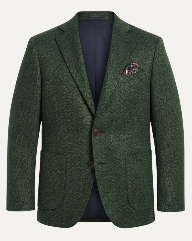 Men’s Business Blazer with Notch Lapel and Patch Pockets