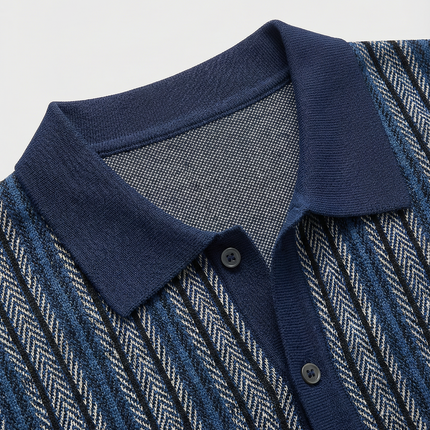 Men’s Button Front Knit Polo