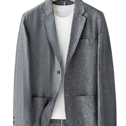 Men’s Button-Front Lightweight Blazer
