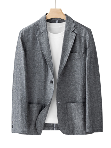 Men’s Button-Front Lightweight Blazer